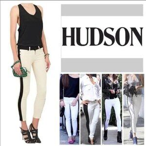 💥CHIC & SEXY💥 Hudson LeeLoo Super Skinny Bone/Tuxedo Jeans